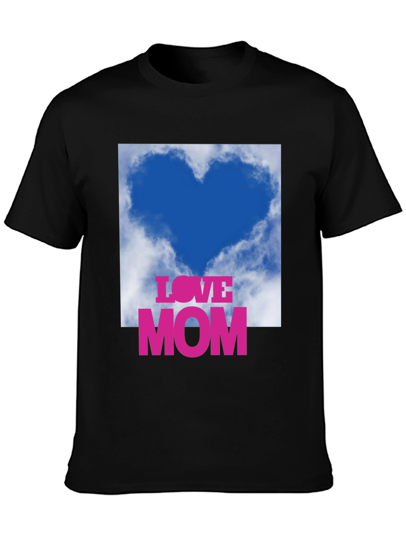 Love Mom Heart Cloud Graphic T-Shirt