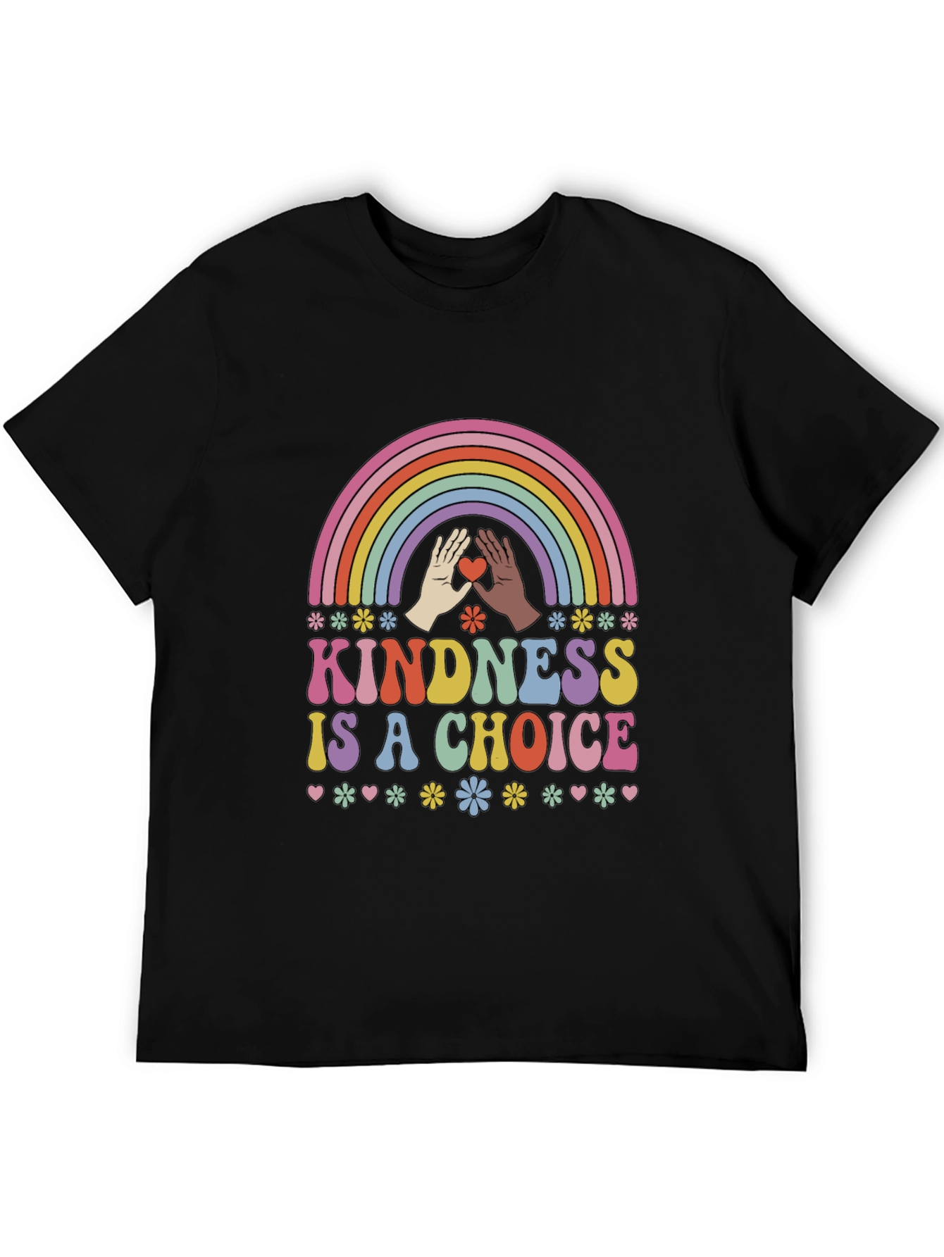 Kindness Is A Choice T-Shirt Rainbow Graphic Tee