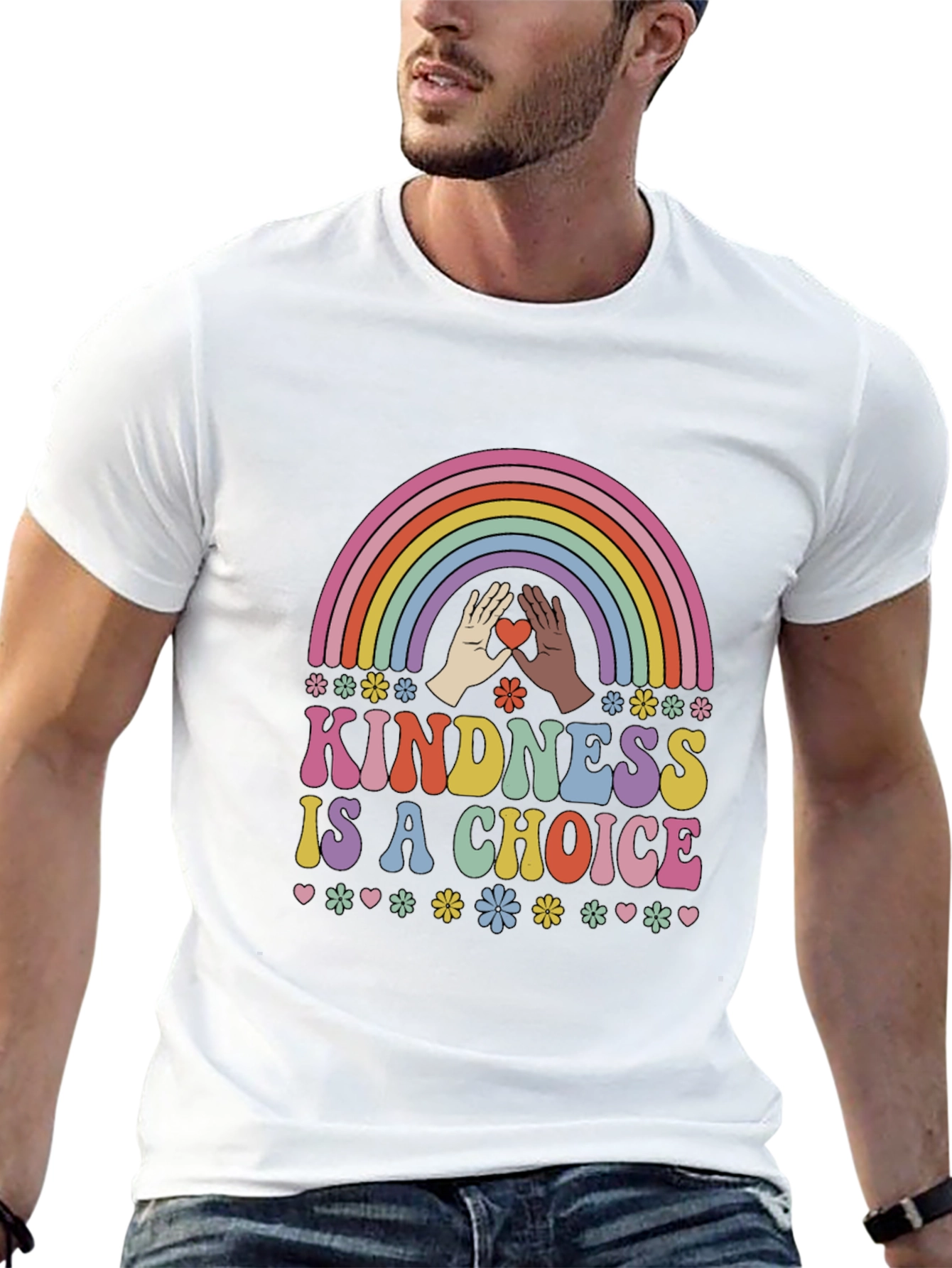 Kindness Is A Choice T-Shirt Rainbow Graphic Tee