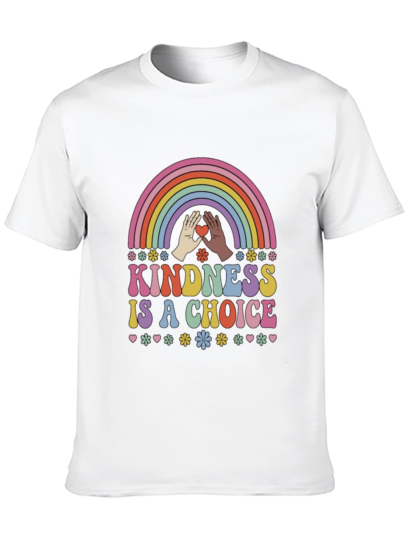 Kindness Is A Choice T-Shirt Rainbow Graphic Tee