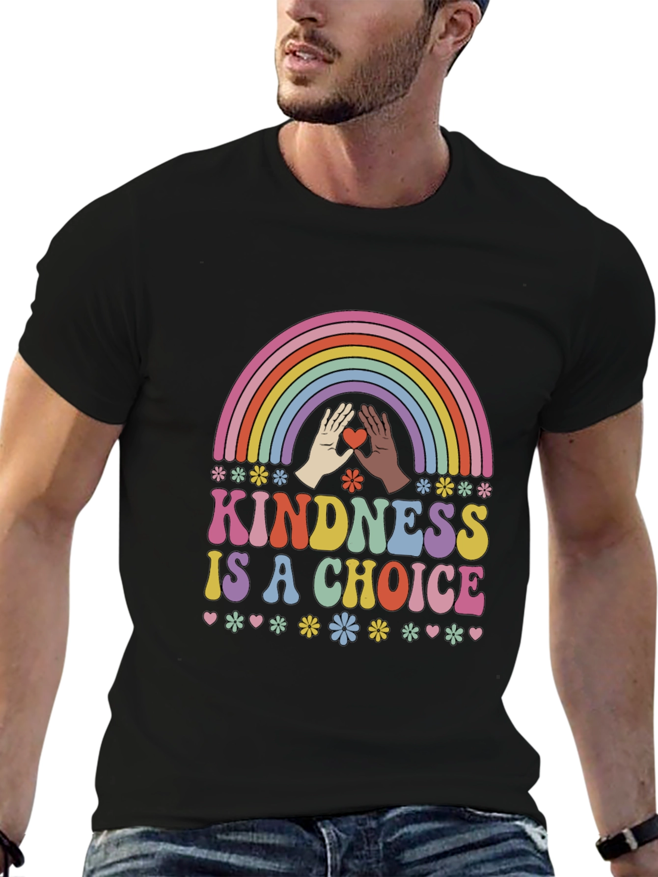 Kindness Is A Choice T-Shirt Rainbow Graphic Tee