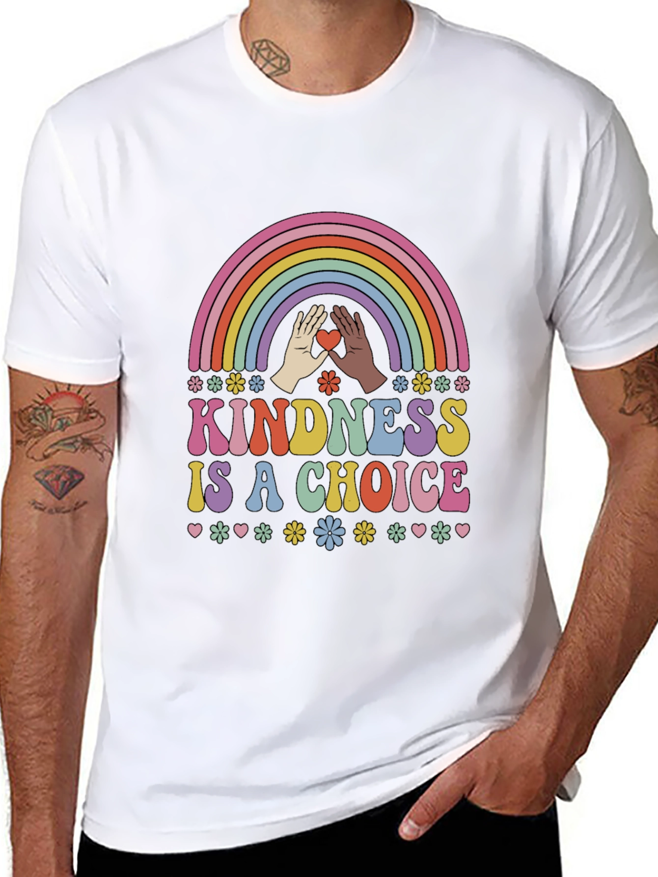 Kindness Is A Choice T-Shirt Rainbow Graphic Tee