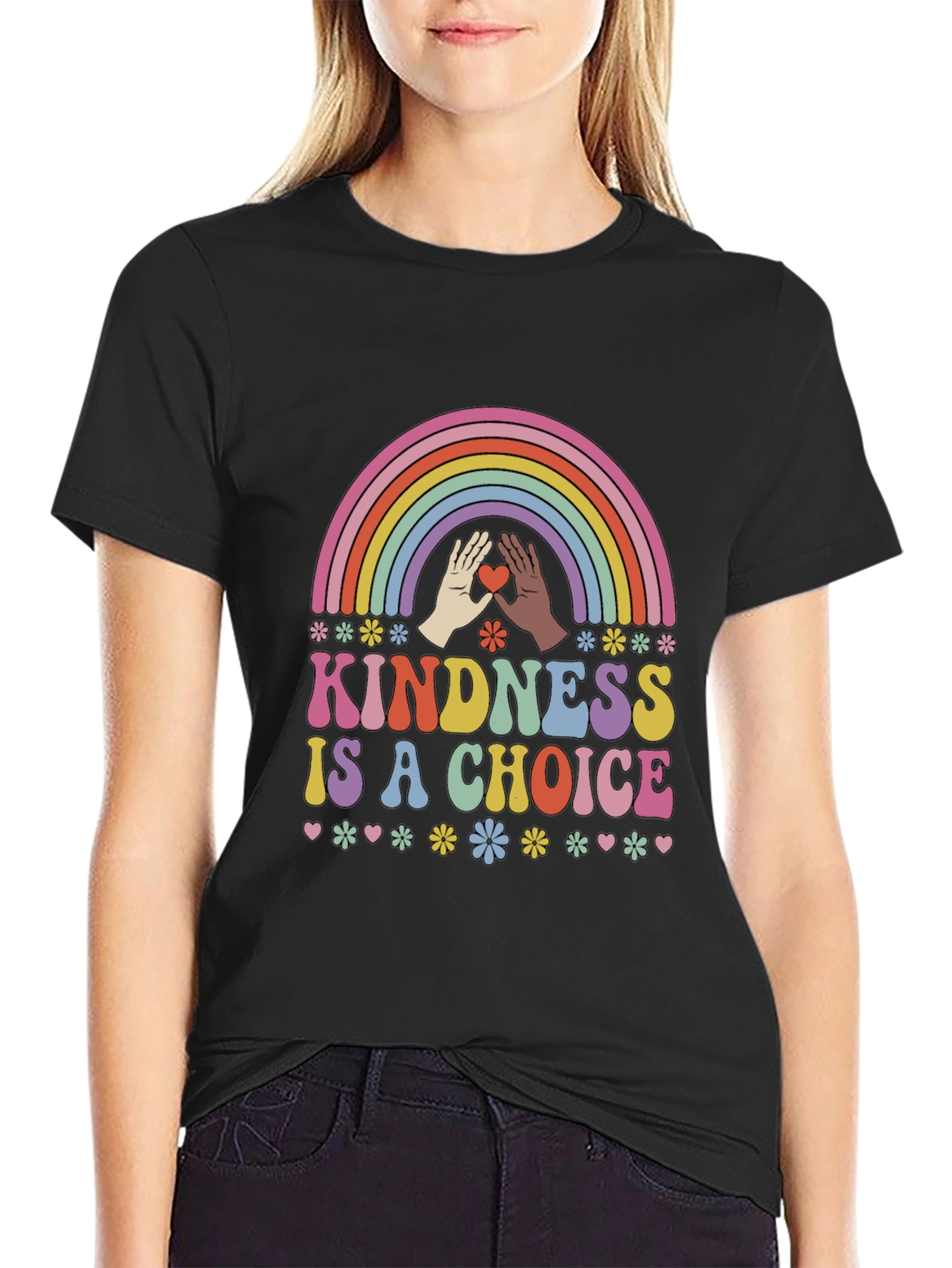 Kindness Is A Choice T-Shirt Rainbow Graphic Tee