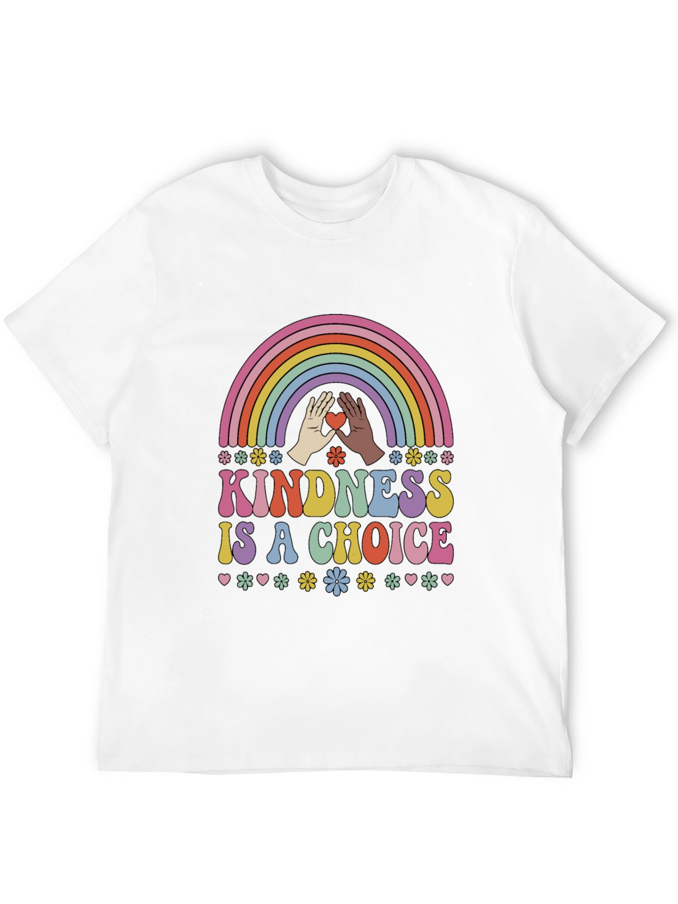 Kindness Is A Choice T-Shirt Rainbow Graphic Tee