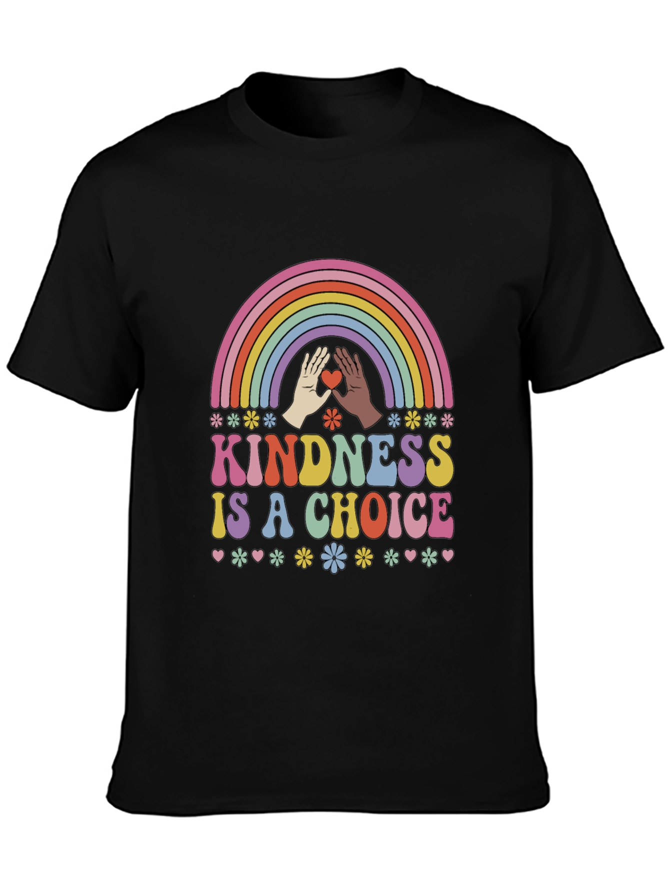 Kindness Is A Choice T-Shirt Rainbow Graphic Tee