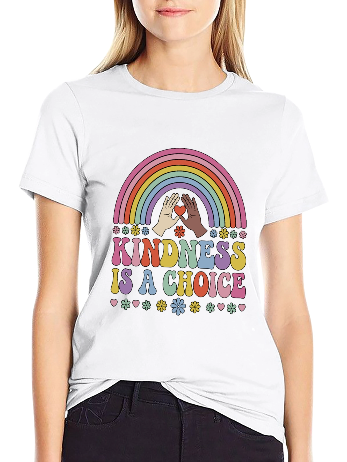 Kindness Is A Choice T-Shirt Rainbow Graphic Tee