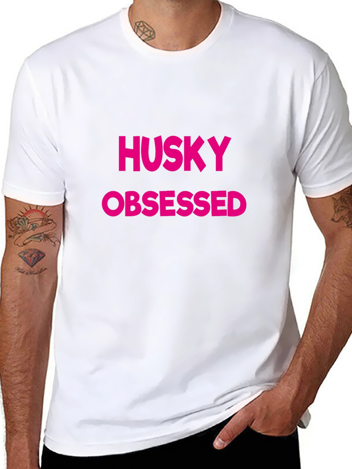 Husky Obsessed Black T-Shirt