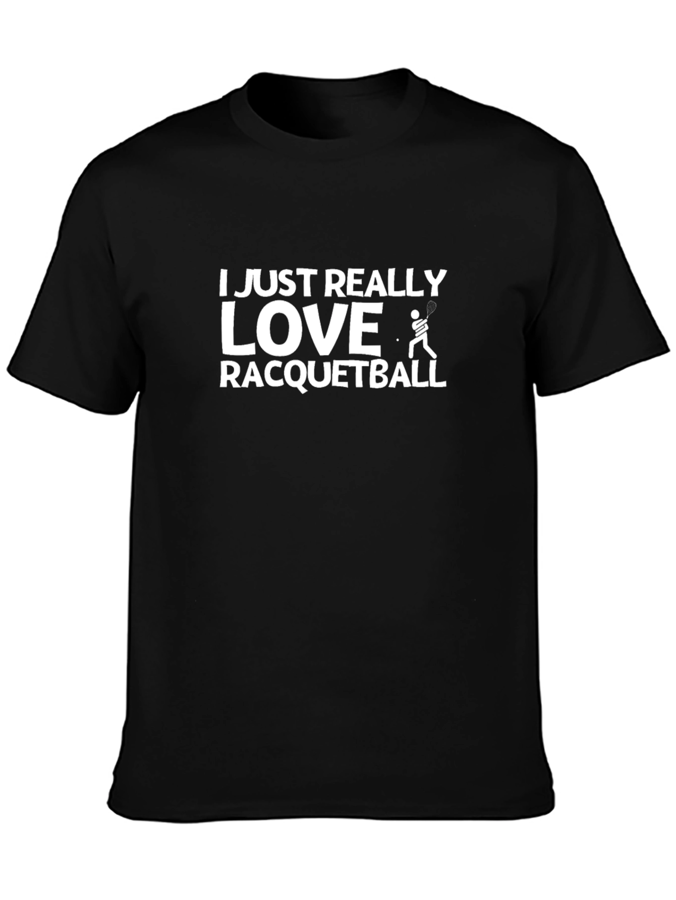 Racquetball Lover T-Shirt - Black Cotton Tee