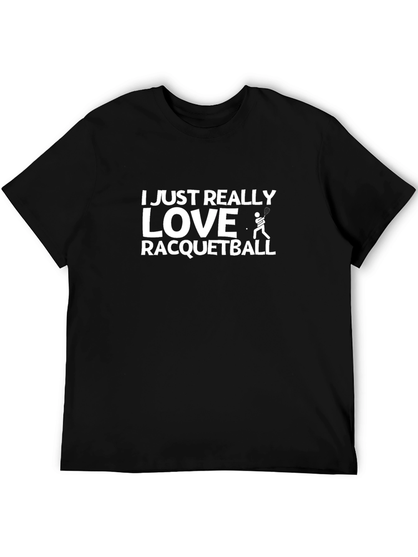 Racquetball Lover T-Shirt - Black Cotton Tee