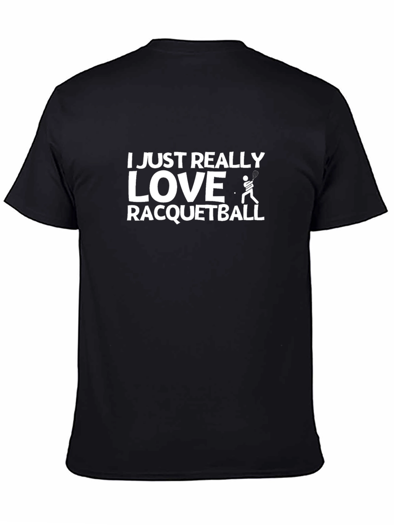 Racquetball Lover T-Shirt - Black Cotton Tee