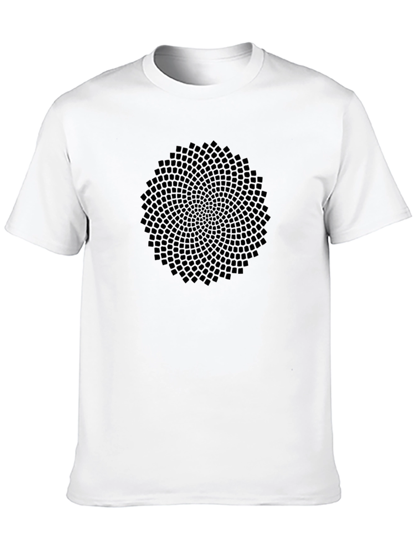 Abstract Geometric Pattern Black T-Shirt
