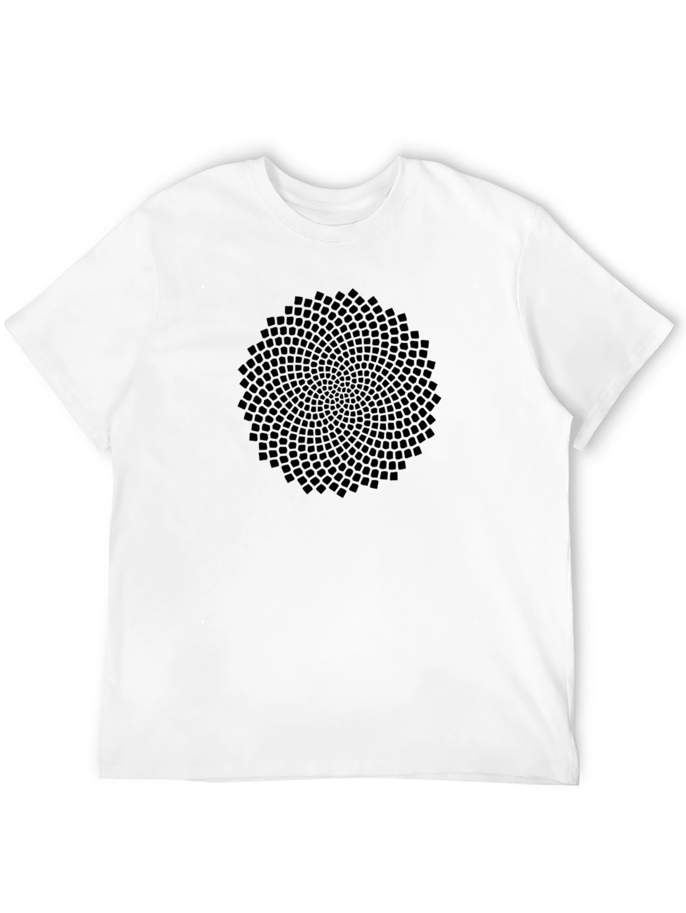 Abstract Geometric Pattern Black T-Shirt
