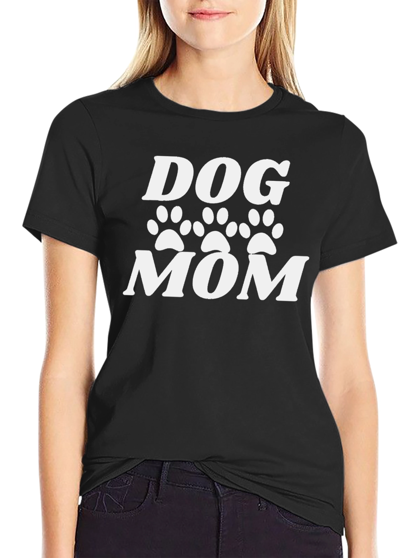 Dog Mom T-Shirt - Cute Paw Print Design