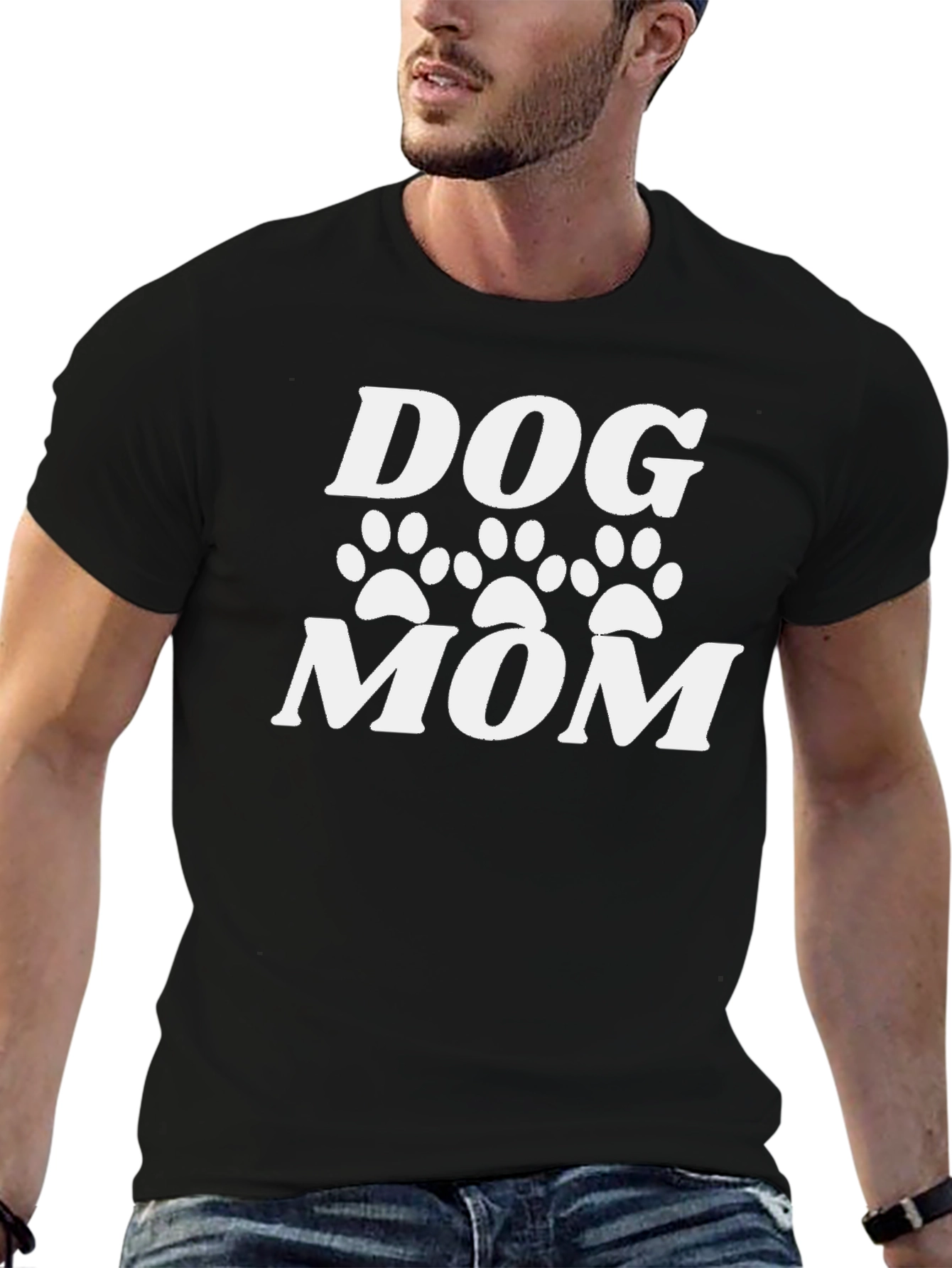 Dog Mom T-Shirt - Cute Paw Print Design
