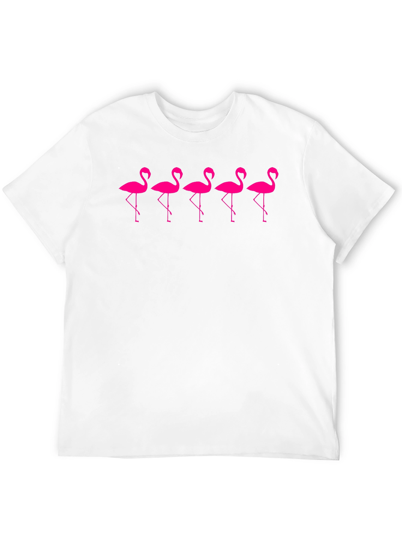 Flamingo Print T-Shirt - Stylish Black Tee