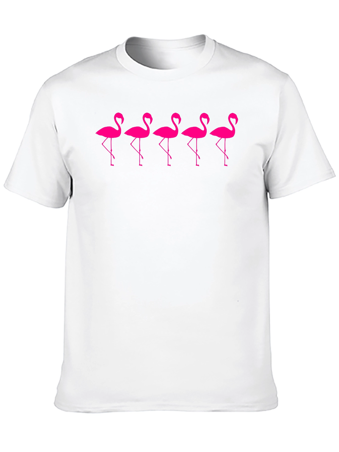 Flamingo Print T-Shirt - Stylish Black Tee