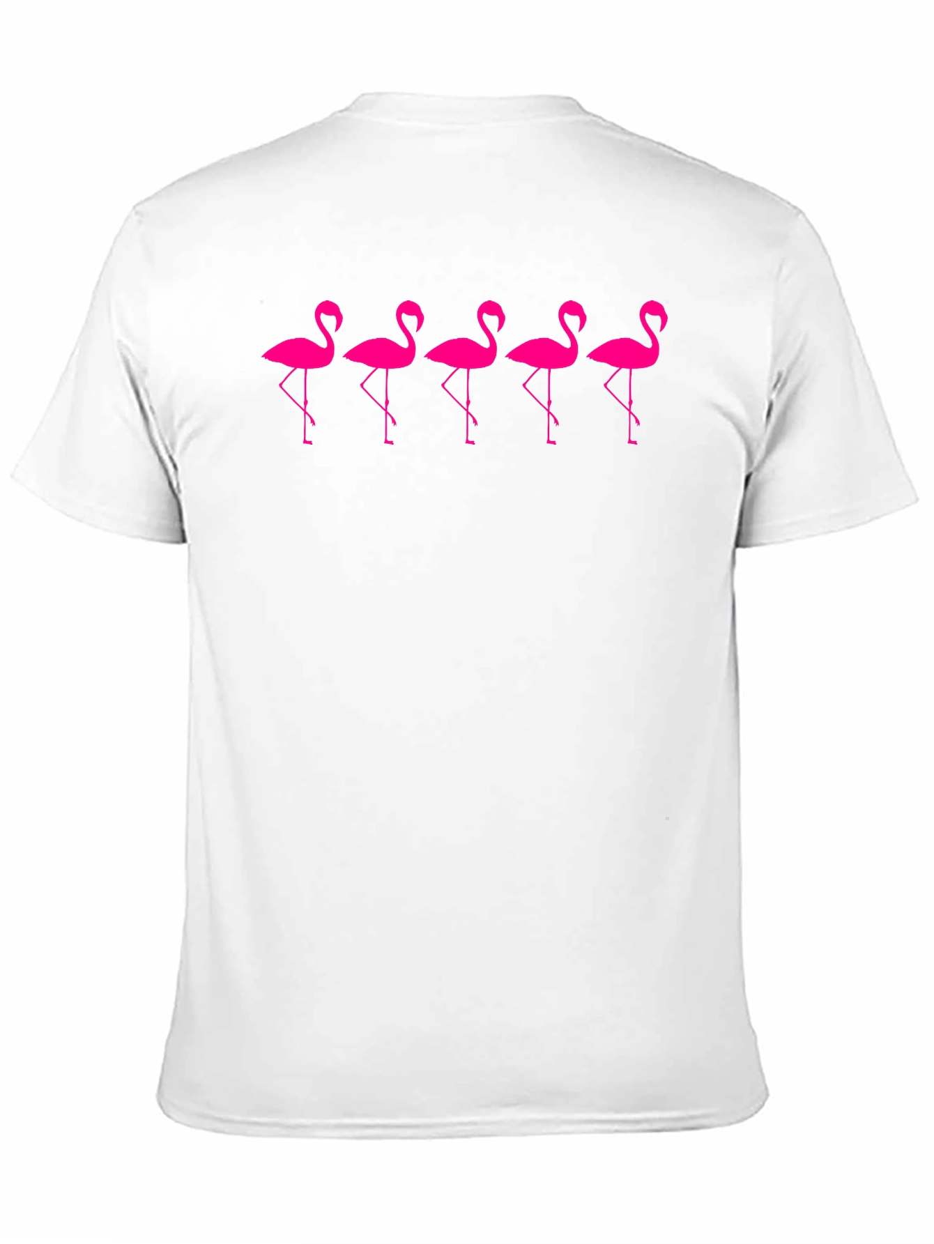 Flamingo Print T-Shirt - Stylish Black Tee