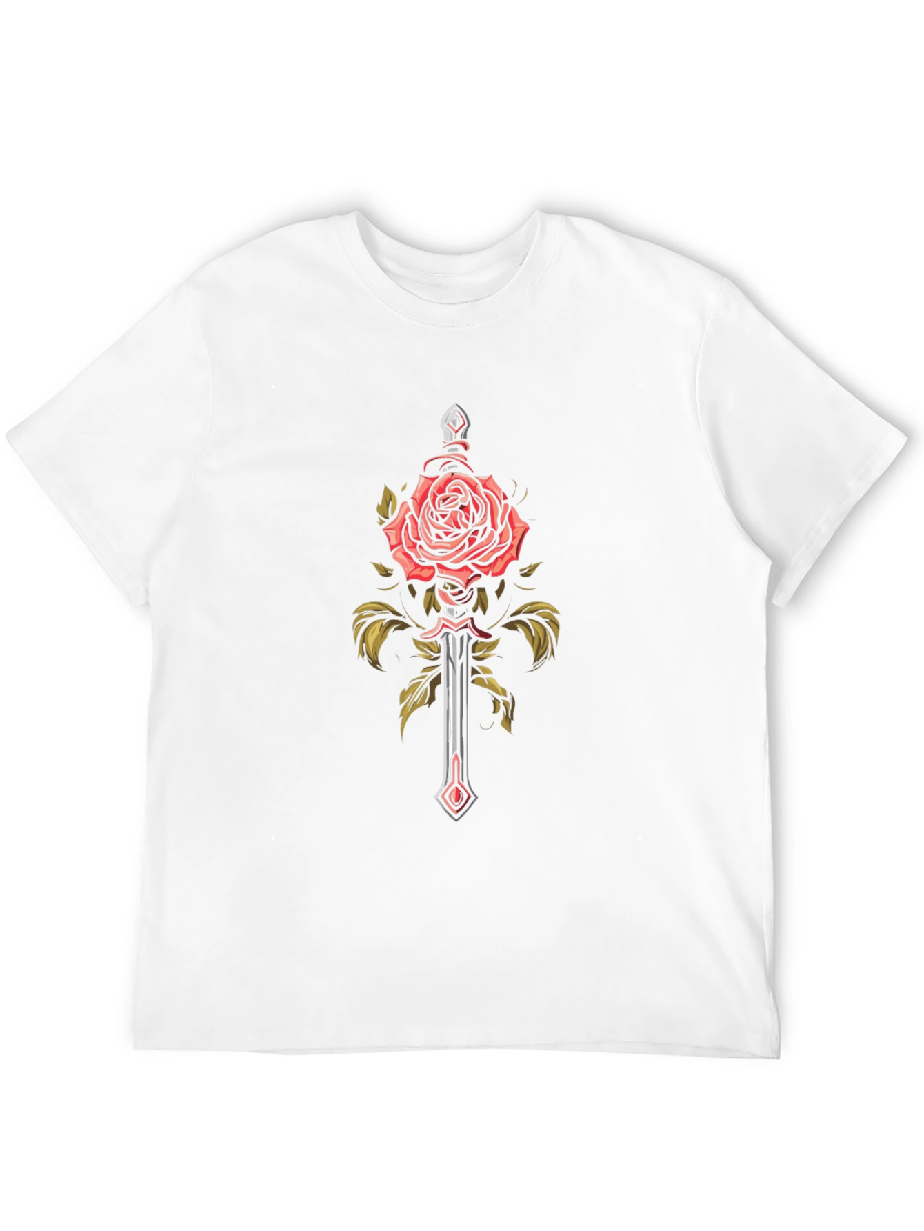 Rose & Sword Graphic Tee - Edgy Streetwear