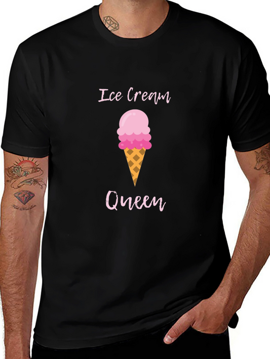 Ice Cream Queen Graphic T-Shirt - Summer Fun