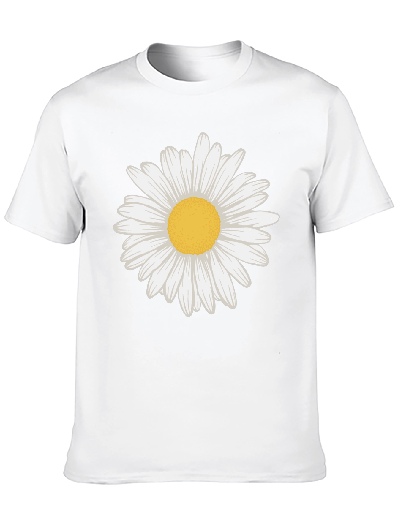 Daisy Graphic Tee - Black Cotton Blend Casual Wear
