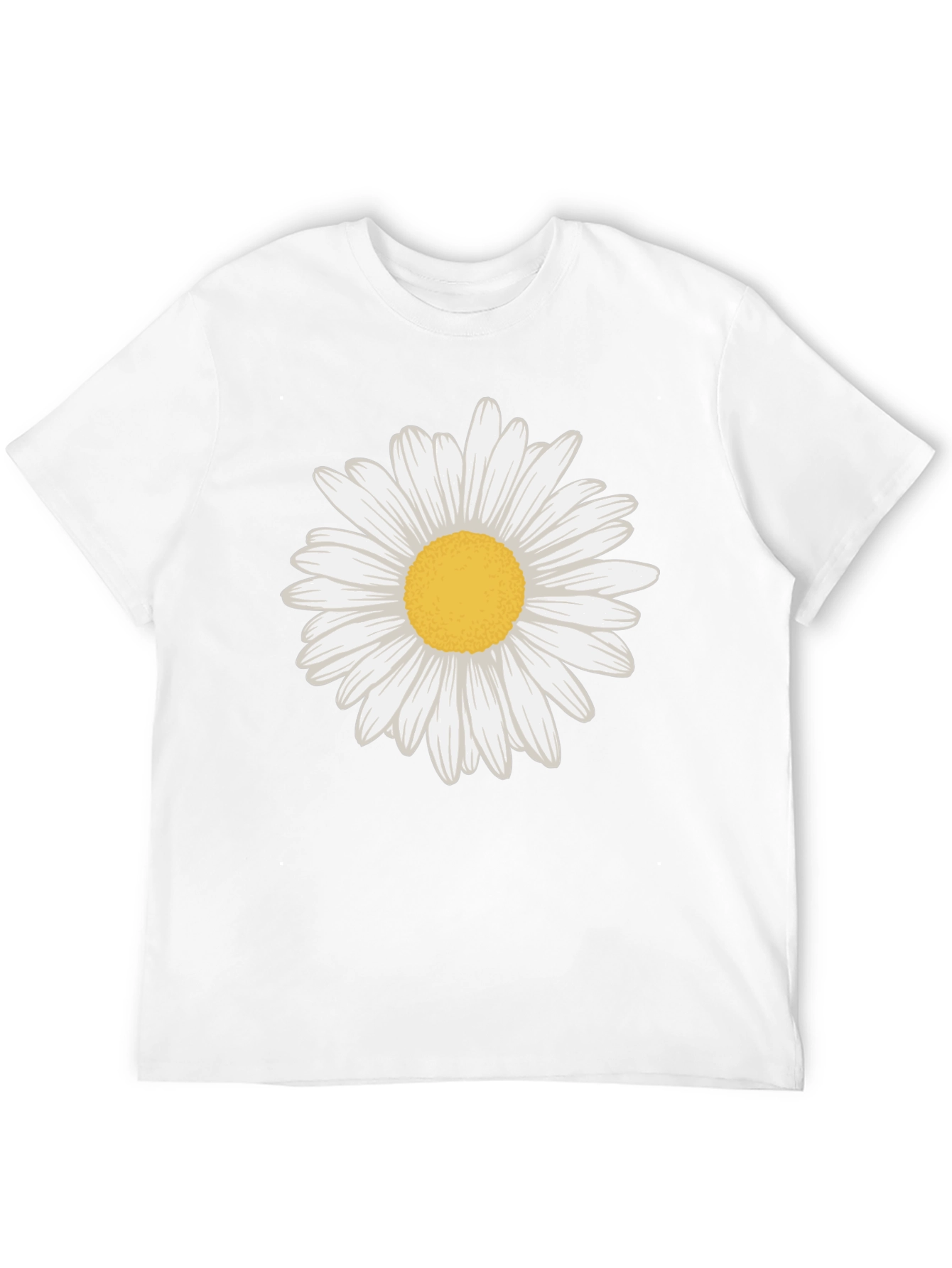 Daisy Graphic Tee - Black Cotton Blend Casual Wear