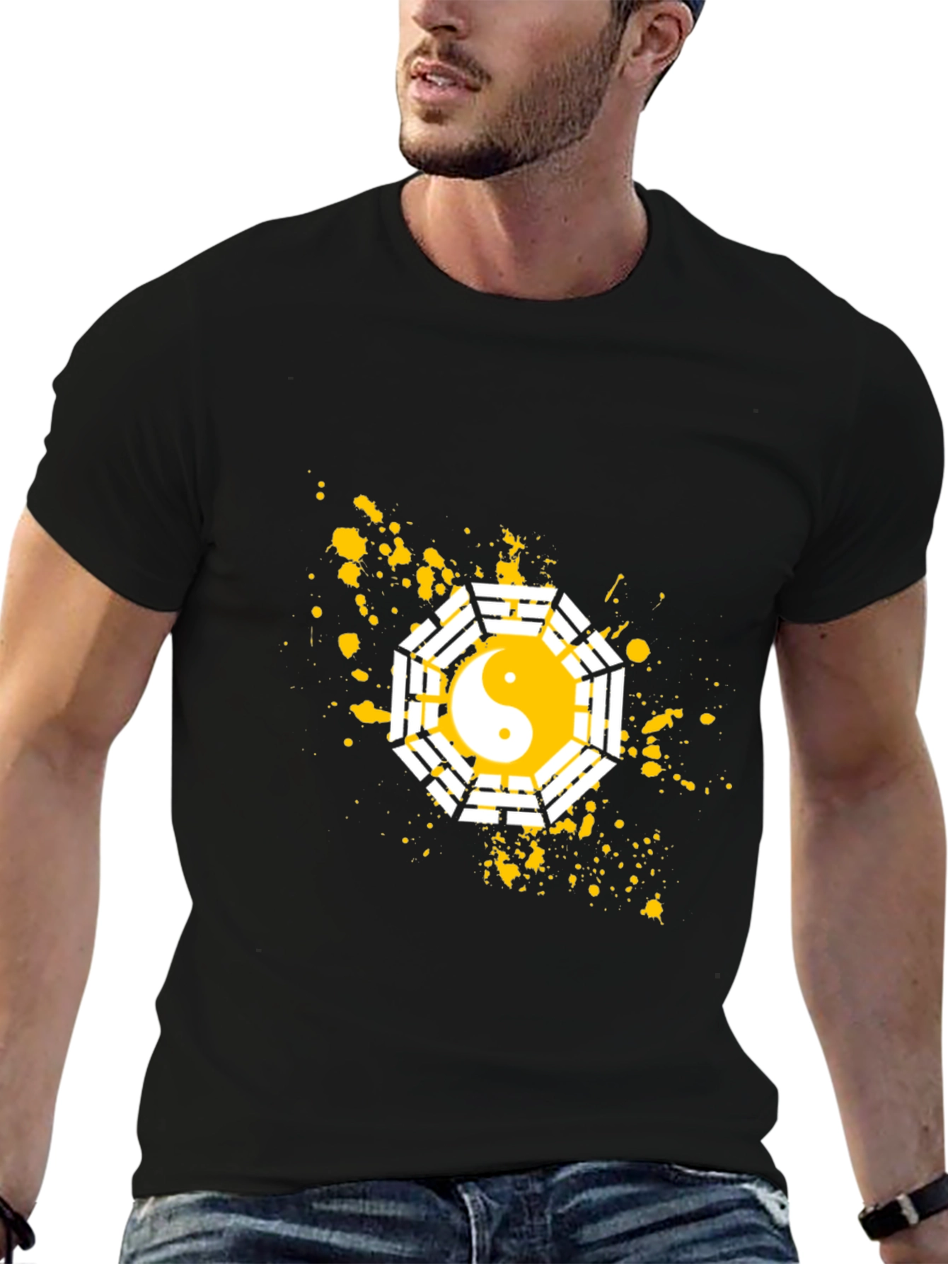 Yin Yang Bagua Graphic T-Shirt - Casual Cotton Tee
