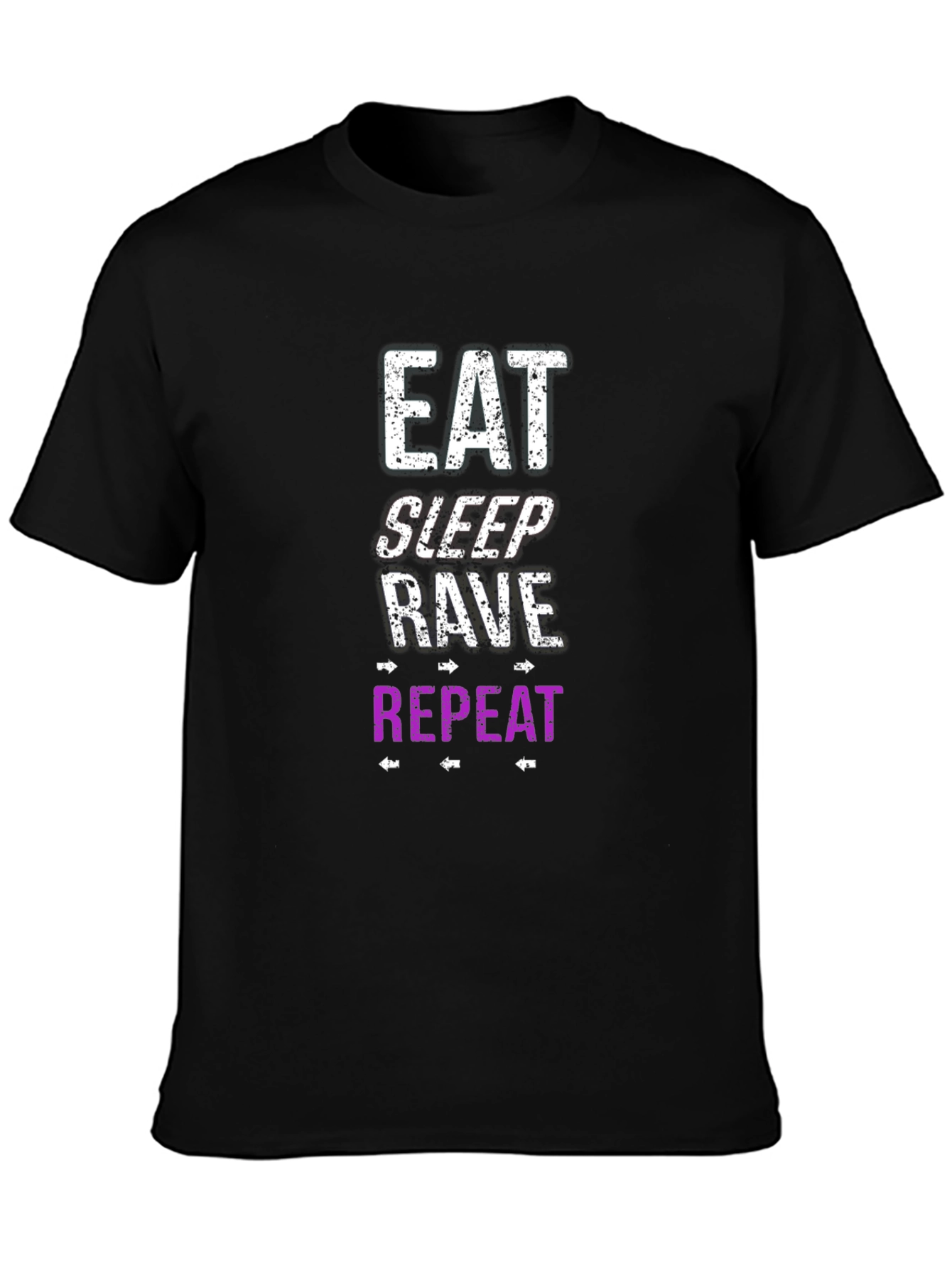 Eat Sleep Rave Repeat Graphic Tee - Party T-Shirt