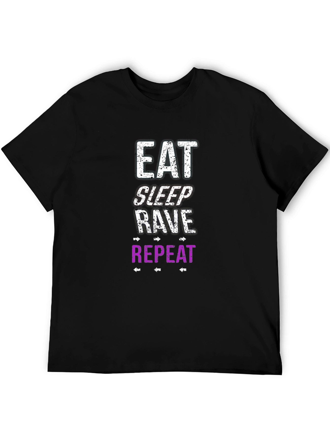 Eat Sleep Rave Repeat Graphic Tee - Party T-Shirt