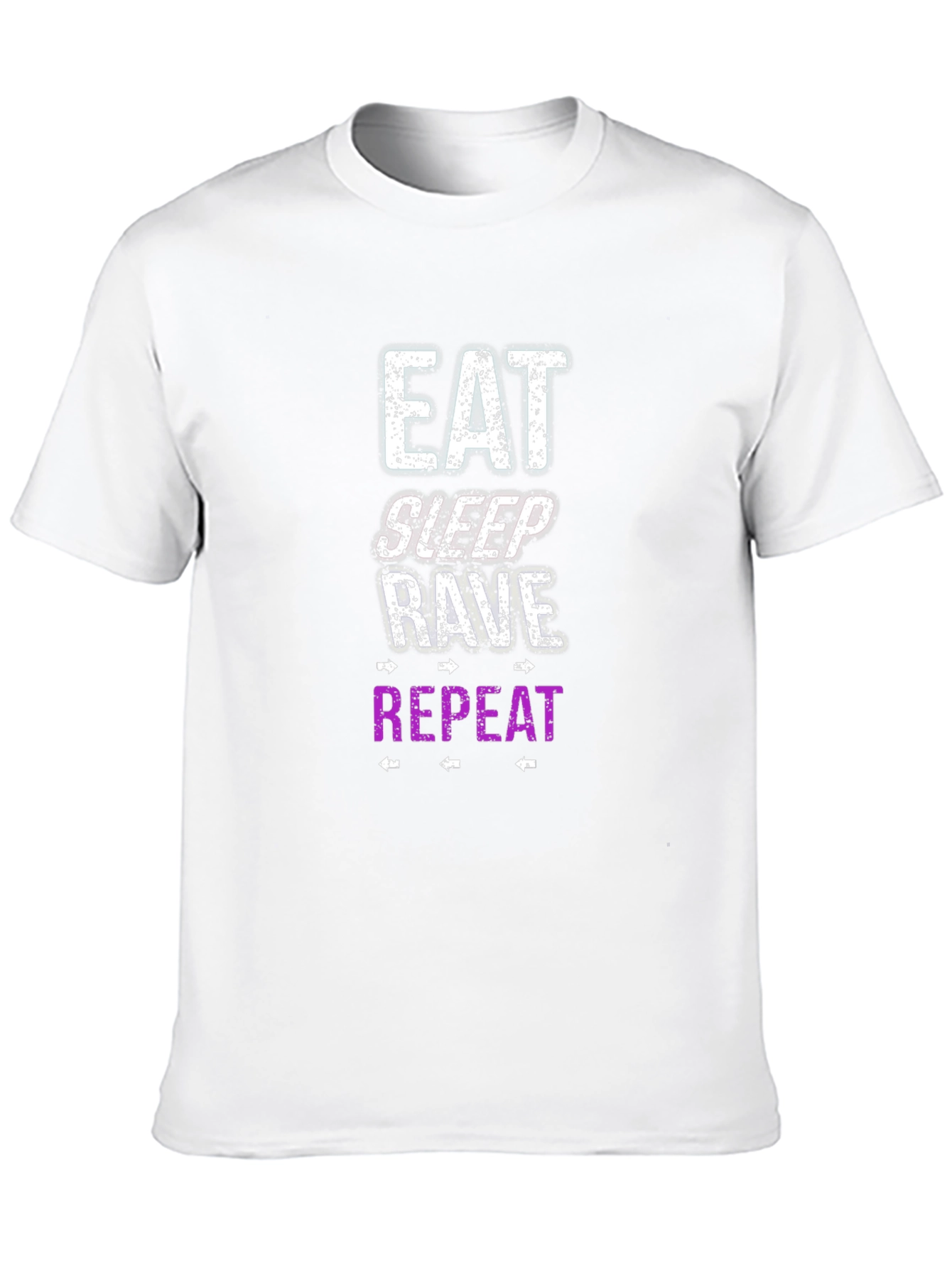 Eat Sleep Rave Repeat Graphic Tee - Party T-Shirt