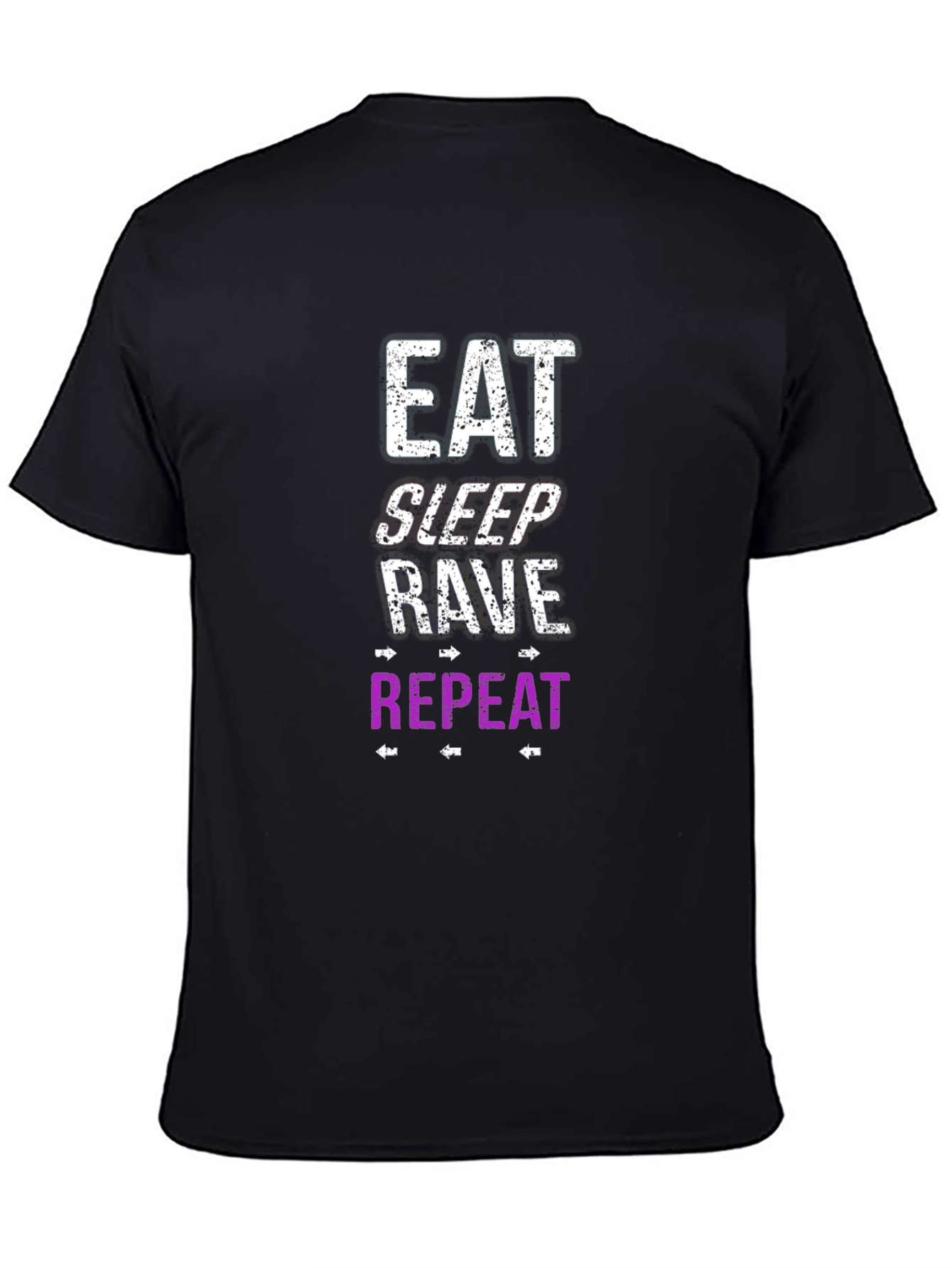 Eat Sleep Rave Repeat Graphic Tee - Party T-Shirt