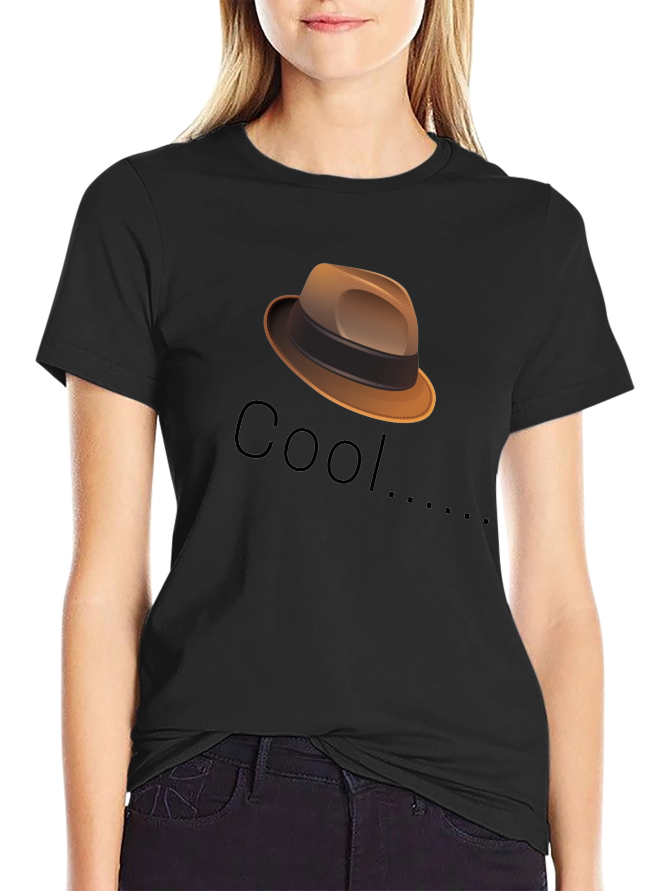 Cool Fedora Graphic Tee - Stylish Black T-Shirt