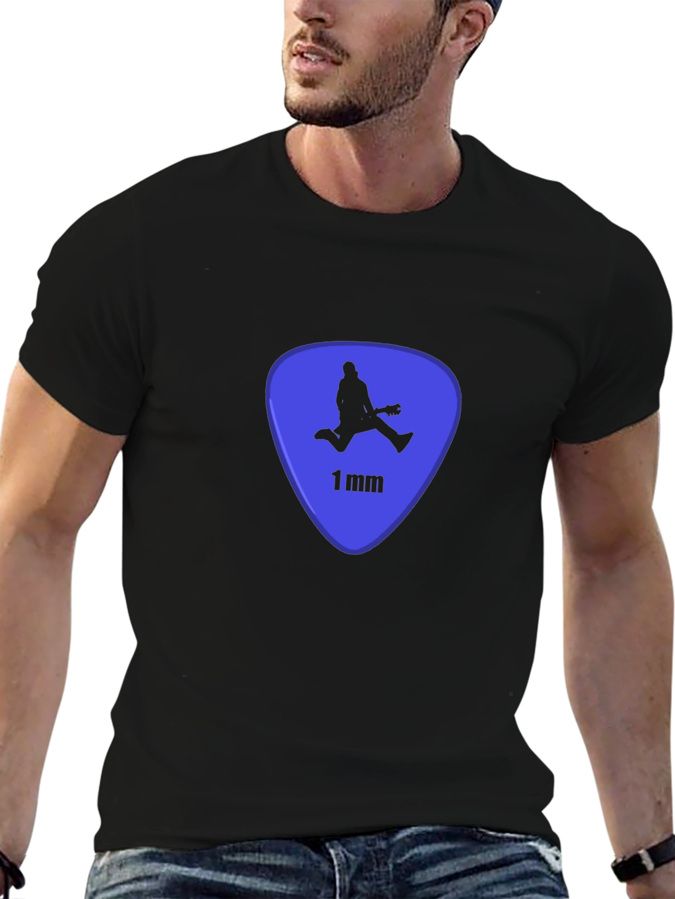 Cool Guitar Pick T-Shirt - Black