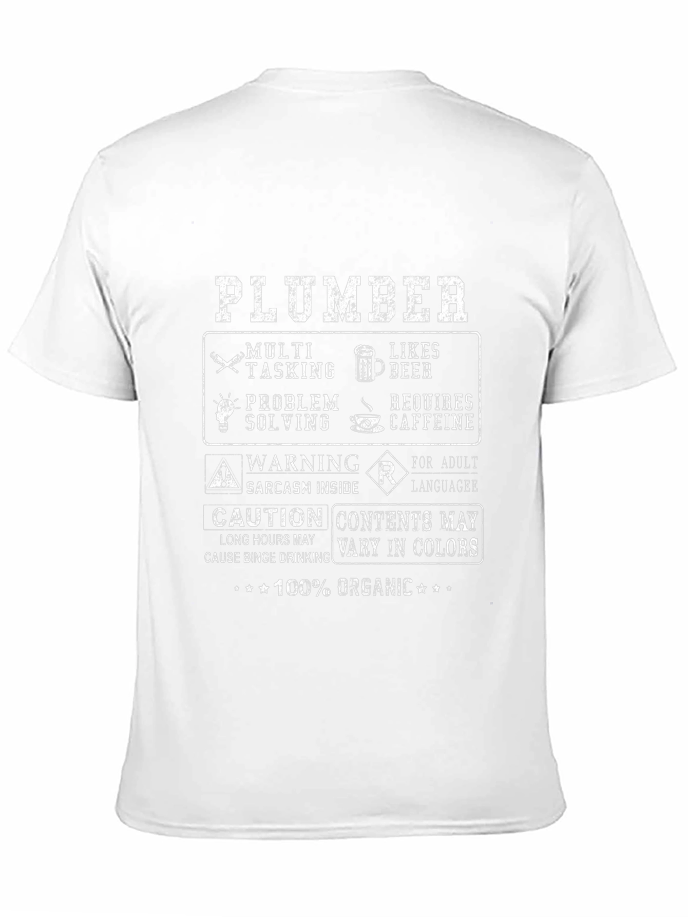 Plumber Humor T-Shirt - 100% Organic