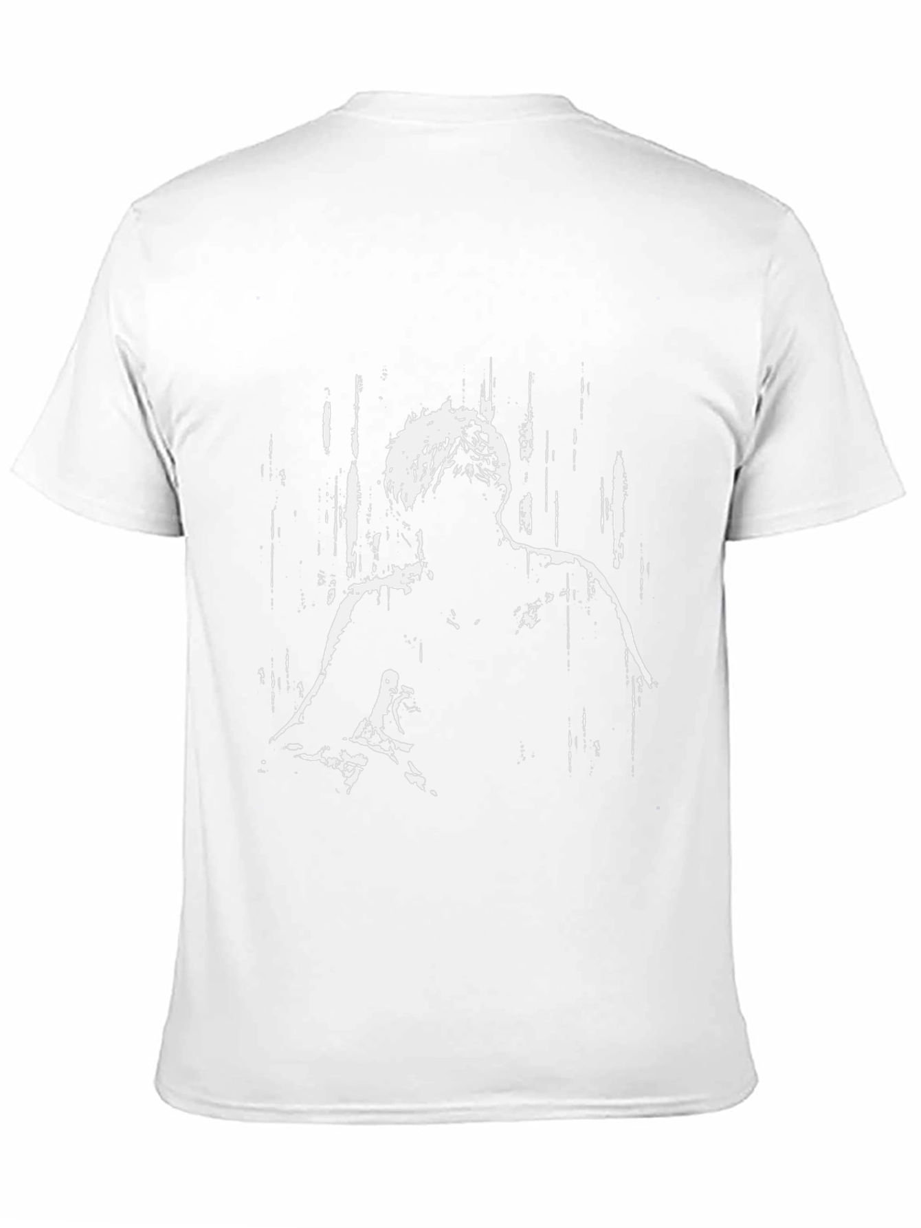 Abstract Figure Graphic Black T-Shirt