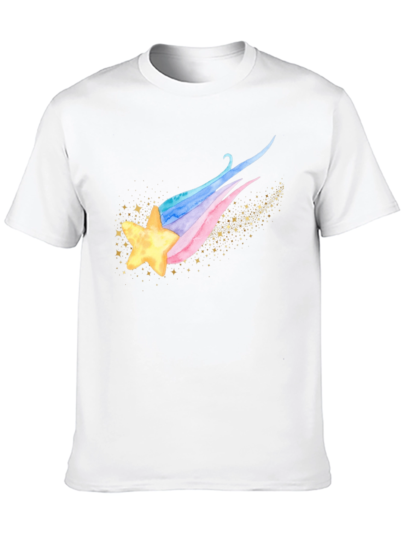 Shooting Star Graphic Tee - Trendy Celestial Design