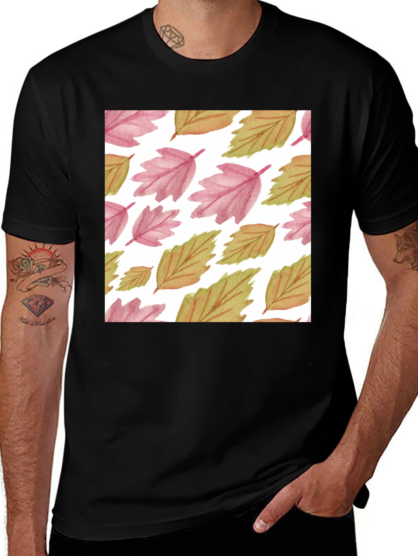 Autumn Leaves Pattern T-Shirt