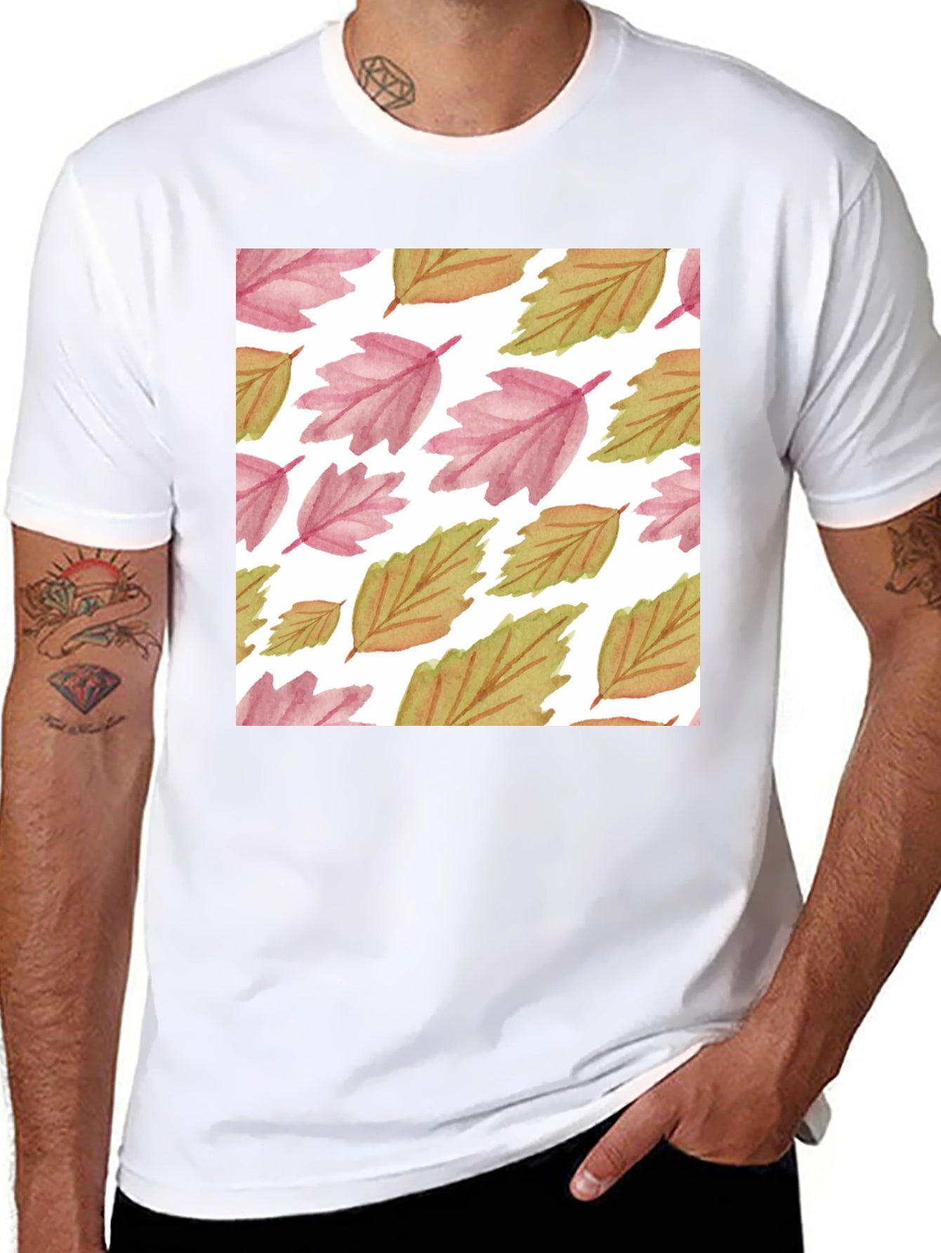Autumn Leaves Pattern T-Shirt