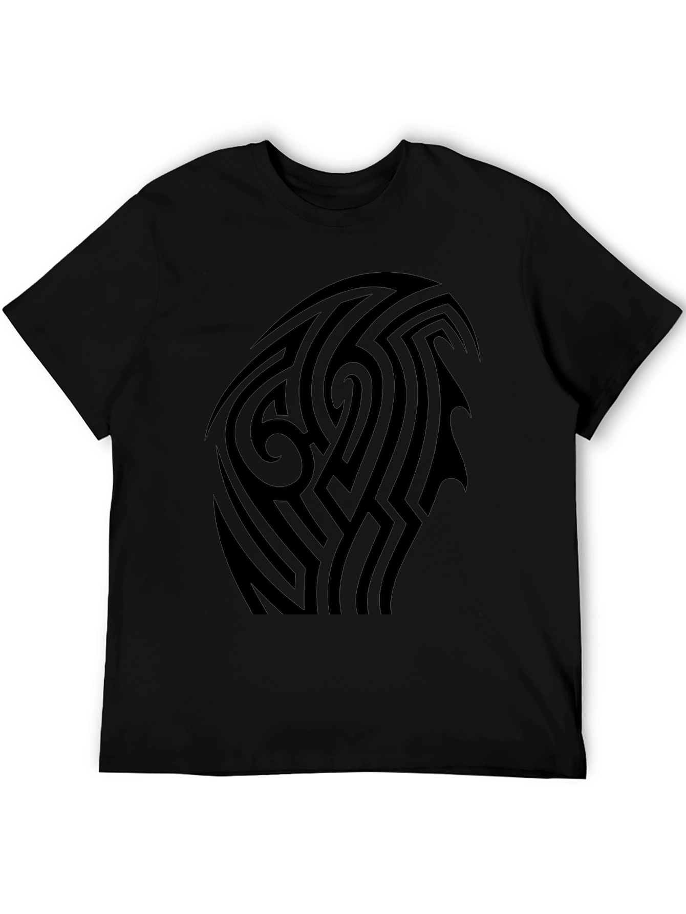Tribal Tattoo Graphic Black T-Shirt
