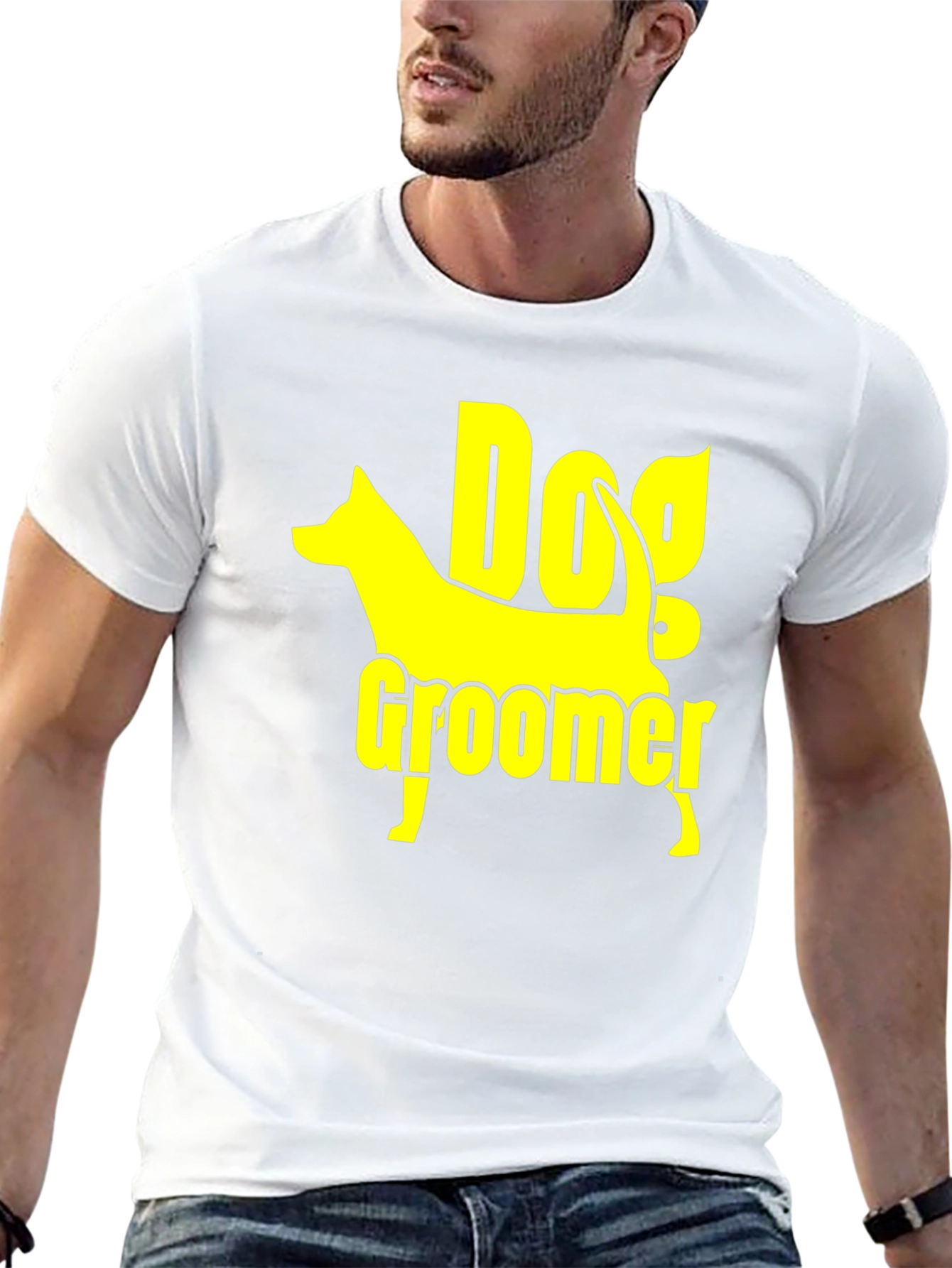 Dog Groomer T-Shirt - Black Cotton Graphic Tee