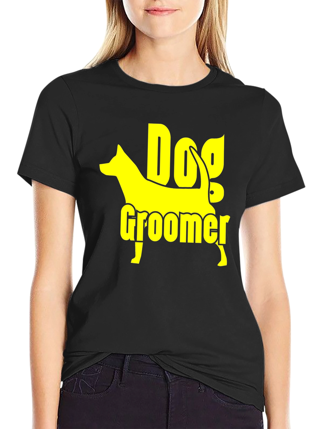 Dog Groomer T-Shirt - Black Cotton Graphic Tee
