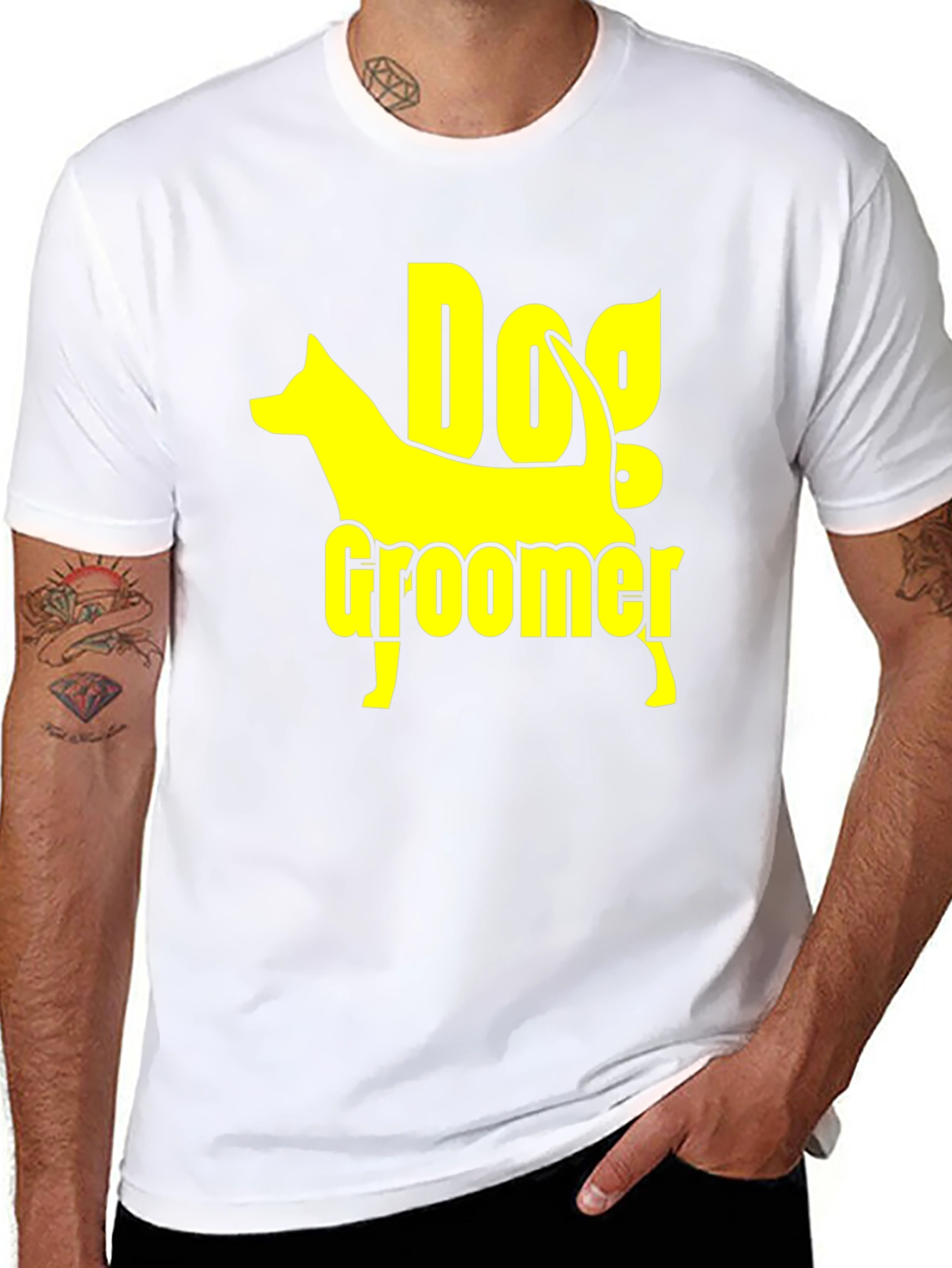 Dog Groomer T-Shirt - Black Cotton Graphic Tee