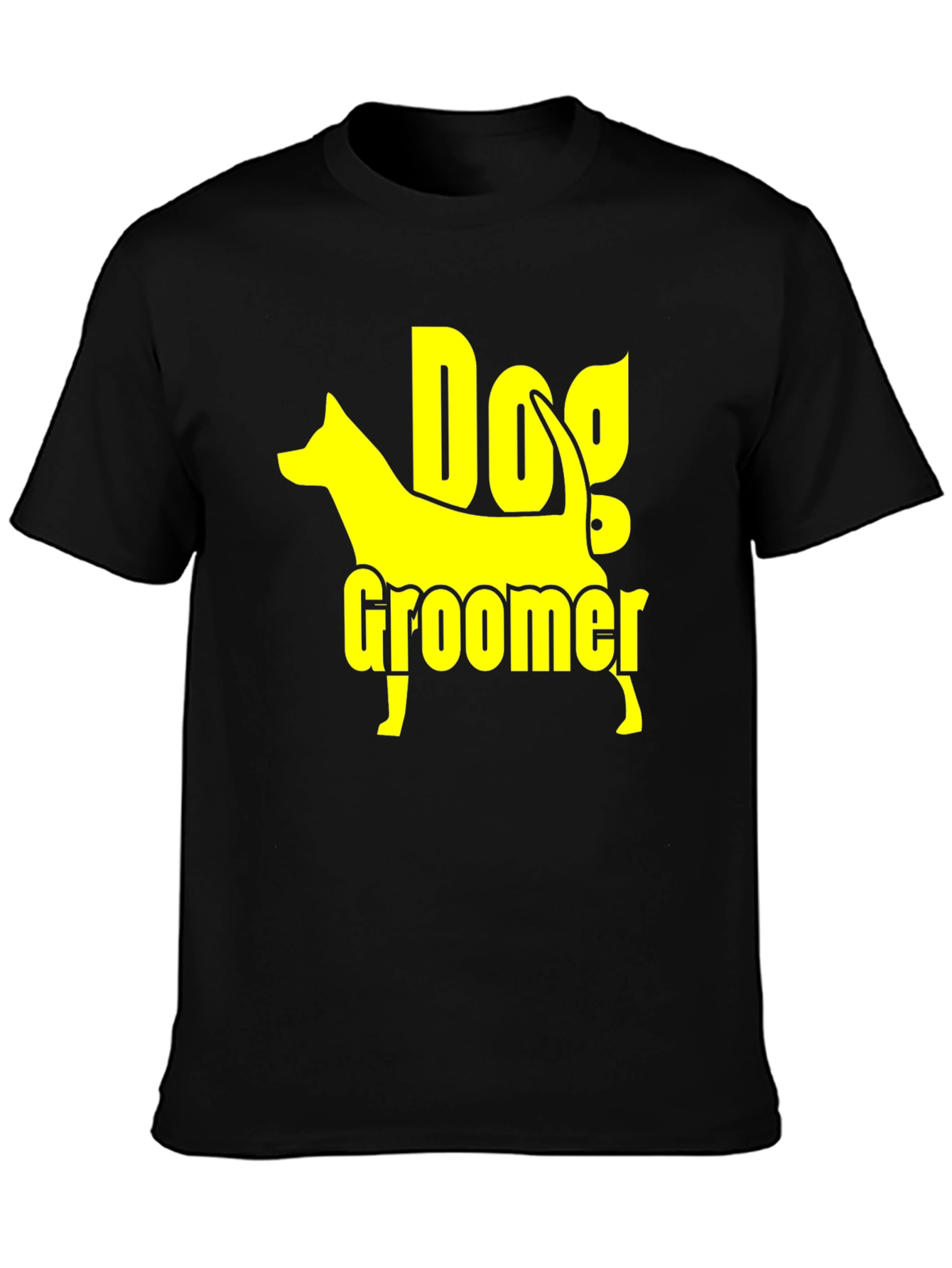 Dog Groomer T-Shirt - Black Cotton Graphic Tee