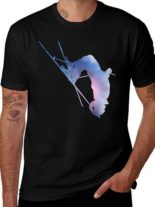 Cool Skiing Stunt Graphic T-Shirt