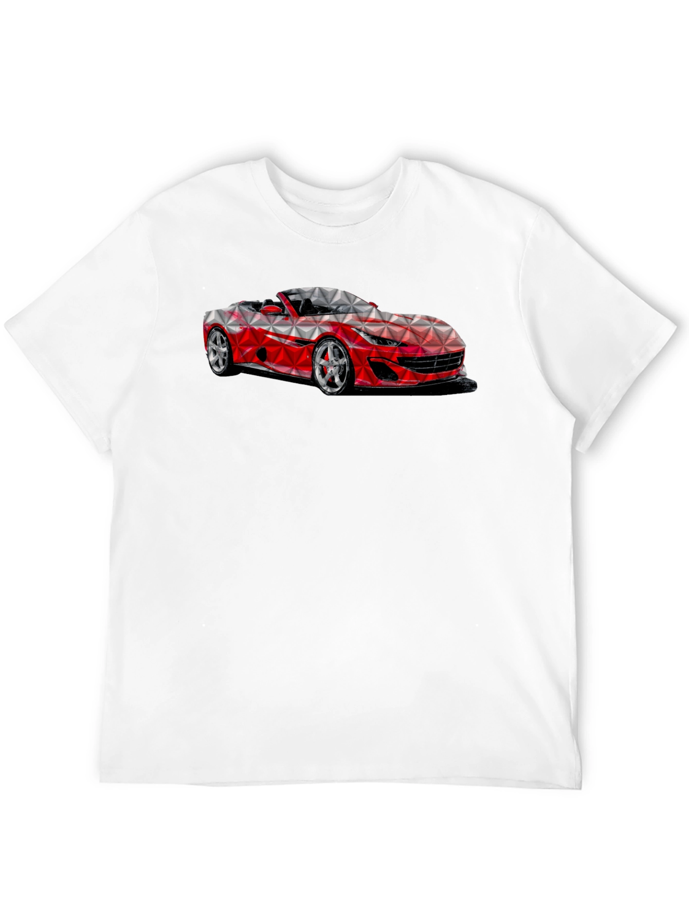 Geometric Sports Car Graphic T-Shirt