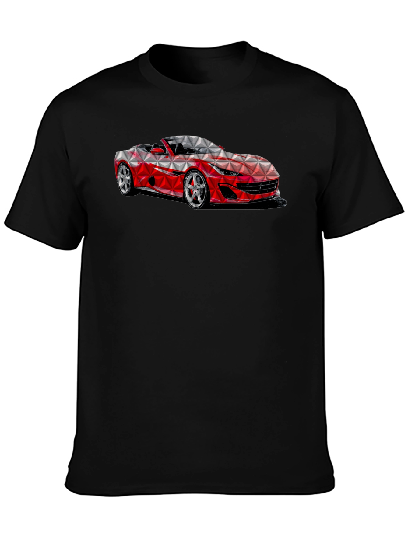 Geometric Sports Car Graphic T-Shirt