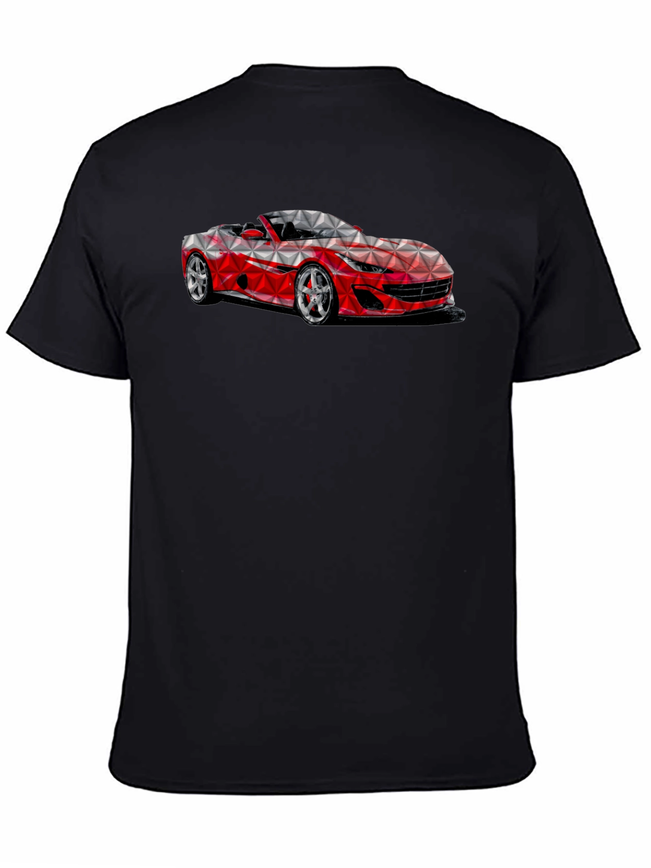 Geometric Sports Car Graphic T-Shirt