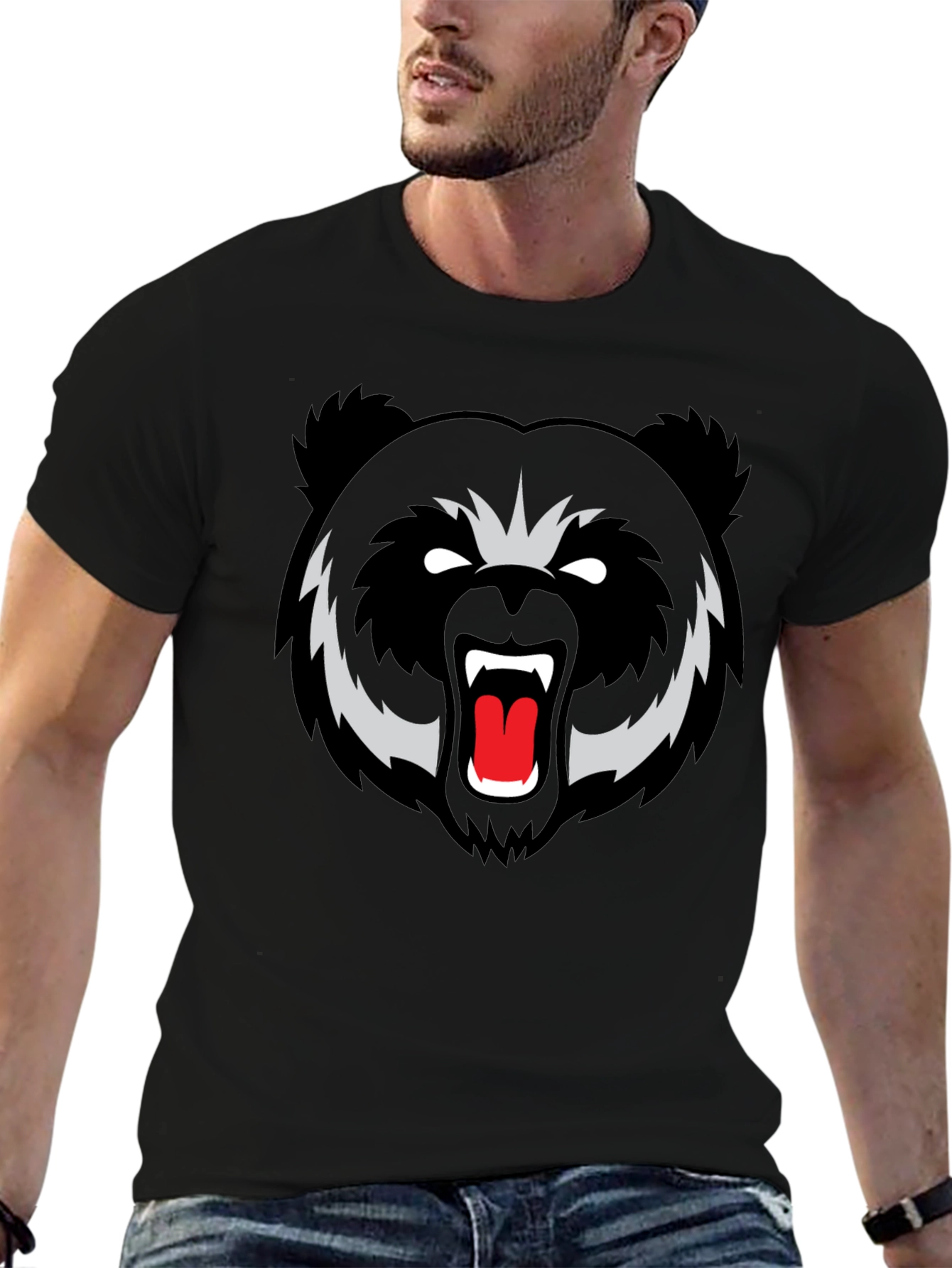 Black Bear Graphic Tee - Fierce Style