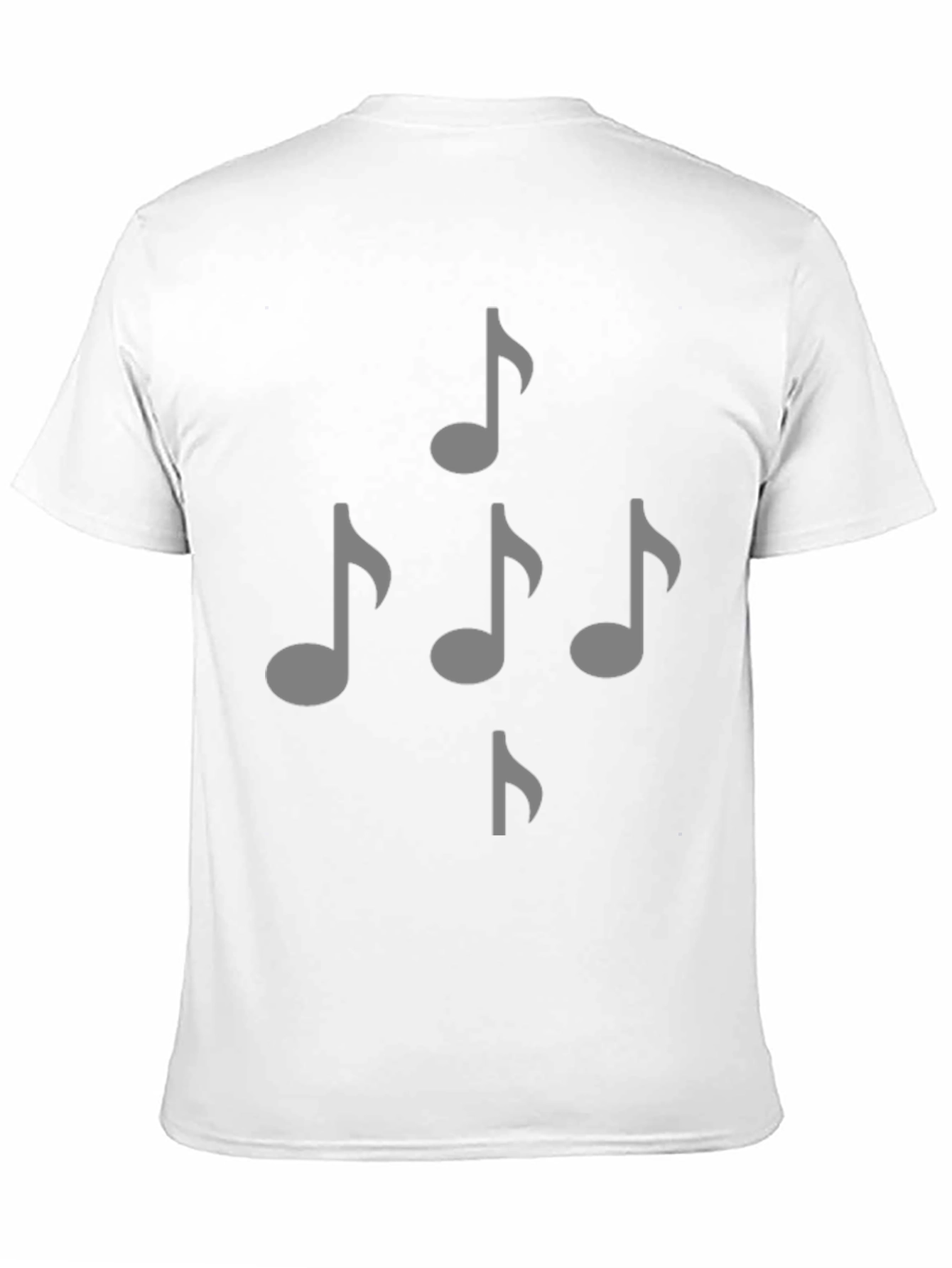 Musical Note Graphic T-Shirt - Casual Black Tee