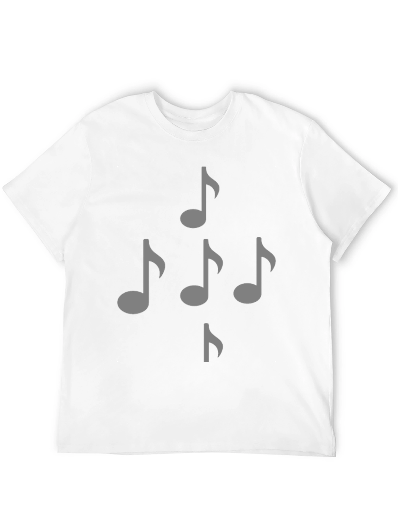 Musical Note Graphic T-Shirt - Casual Black Tee