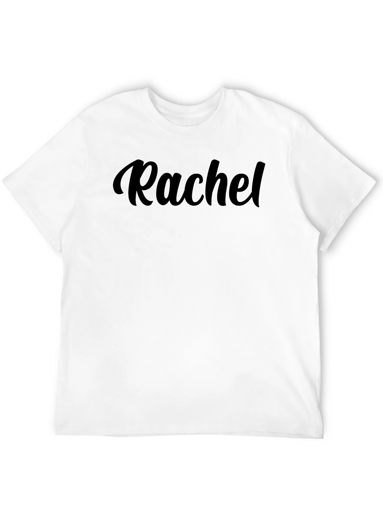Personalized Rachel Script Tee - Black Cotton Blend